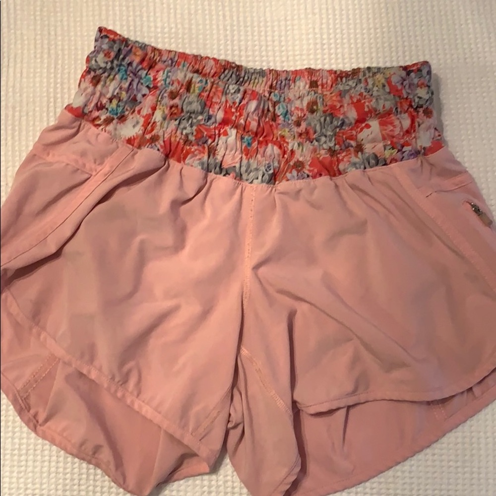 Lululemon pink speedy shorts